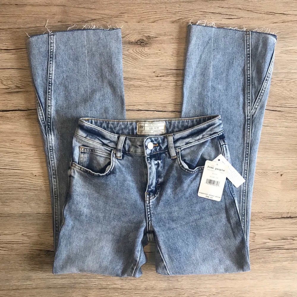 NWT Free People Rita Crop Flare Jeans, sz 24R